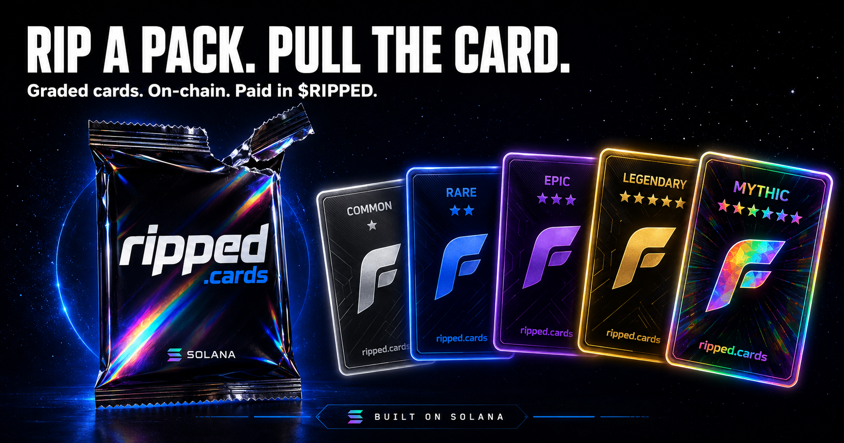 One Rip Pack ripped.cards — Rip a pack. Pull the card.